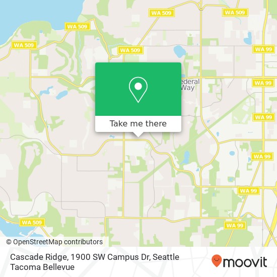 Mapa de Cascade Ridge, 1900 SW Campus Dr