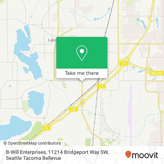 Mapa de B-Will Enterprises, 11214 Bridgeport Way SW