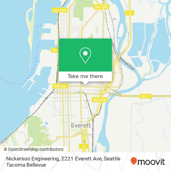 Mapa de Nickerson Engineering, 2221 Everett Ave