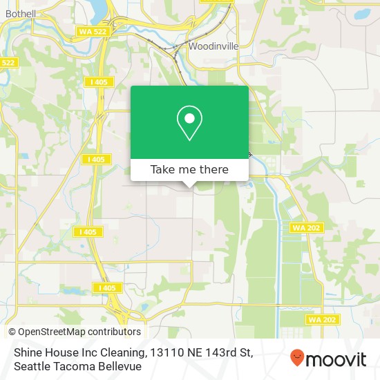 Mapa de Shine House Inc Cleaning, 13110 NE 143rd St