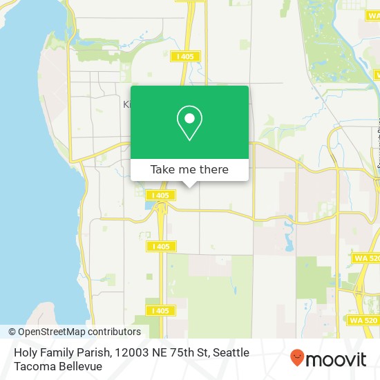 Holy Family Parish, 12003 NE 75th St map