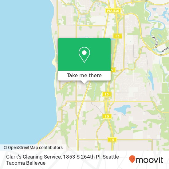 Mapa de Clark's Cleaning Service, 1853 S 264th Pl