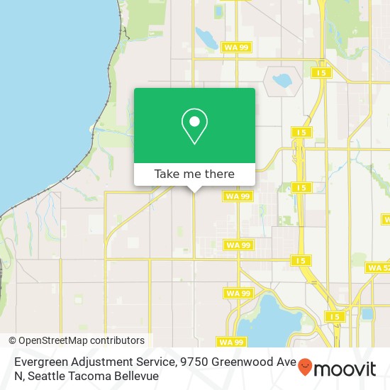 Evergreen Adjustment Service, 9750 Greenwood Ave N map