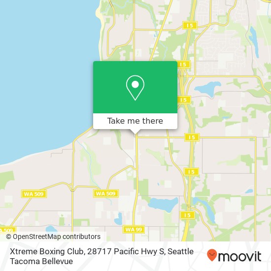 Mapa de Xtreme Boxing Club, 28717 Pacific Hwy S