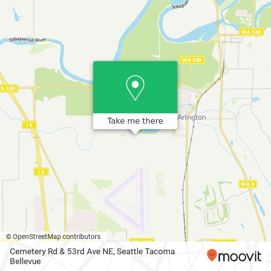 Cemetery Rd & 53rd Ave NE map