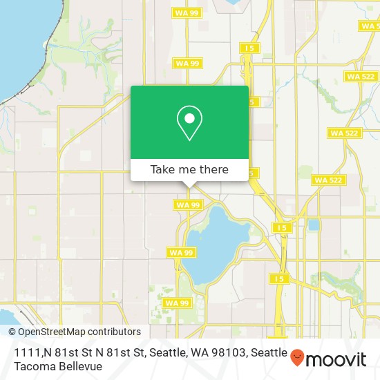 Mapa de 1111,N 81st St N 81st St, Seattle, WA 98103