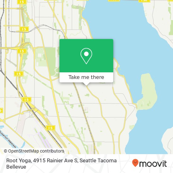 Mapa de Root Yoga, 4915 Rainier Ave S