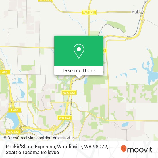 Mapa de Rockin'Shots Expresso, Woodinville, WA 98072