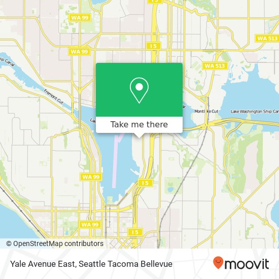 Yale Avenue East, Yale Ave E, Seattle, WA 98102, USA map