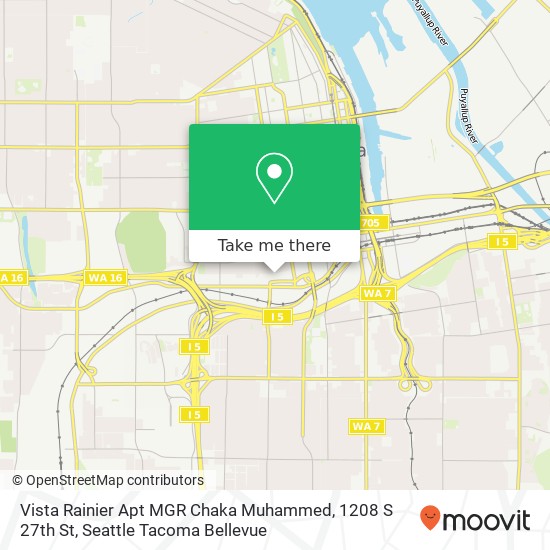 Mapa de Vista Rainier Apt MGR Chaka Muhammed, 1208 S 27th St