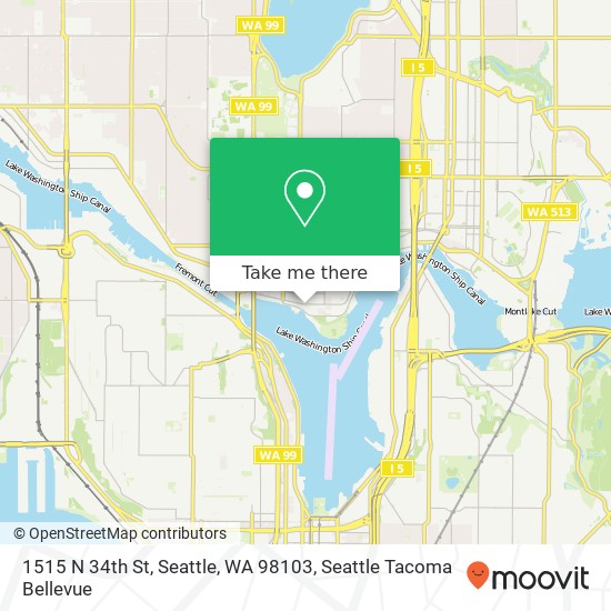 Mapa de 1515 N 34th St, Seattle, WA 98103