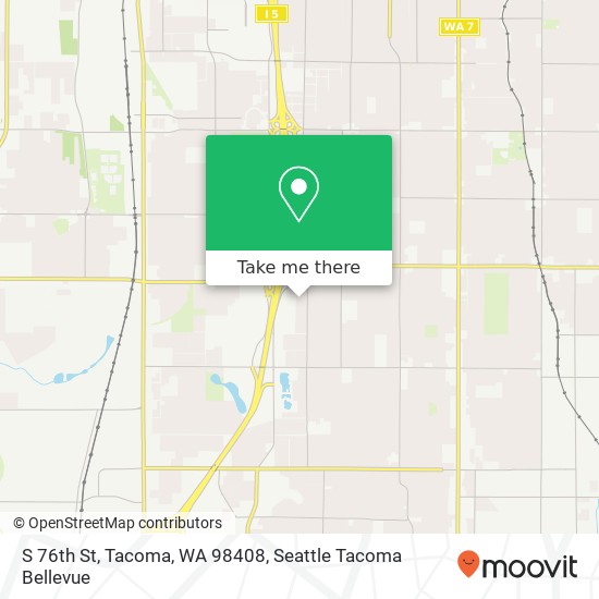 Mapa de S 76th St, Tacoma, WA 98408