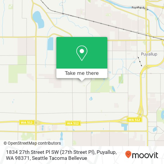 Mapa de 1834 27th Street Pl SW (27th Street Pl), Puyallup, WA 98371