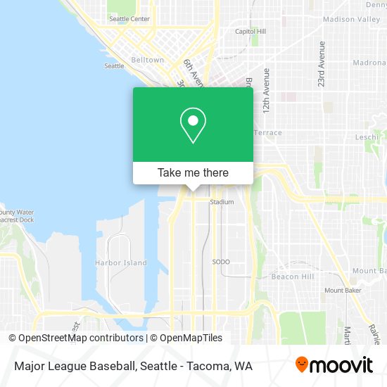 Major League Baseball map