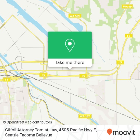 Mapa de Gilfoil Attorney Tom at Law, 4505 Pacific Hwy E