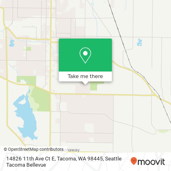 Mapa de 14826 11th Ave Ct E, Tacoma, WA 98445