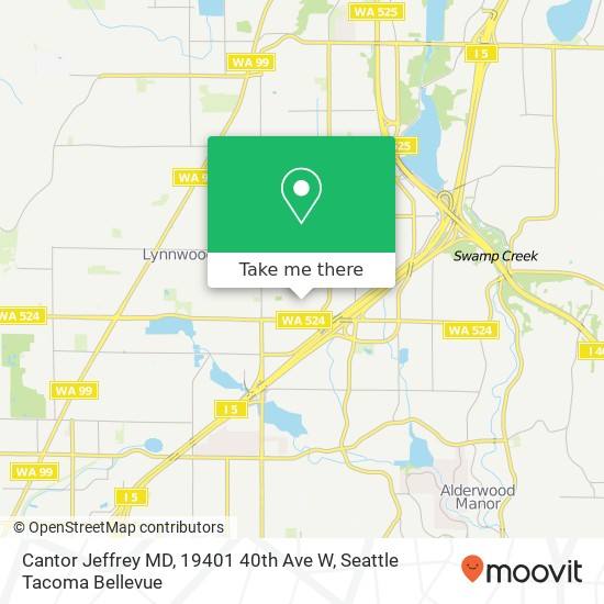Mapa de Cantor Jeffrey MD, 19401 40th Ave W