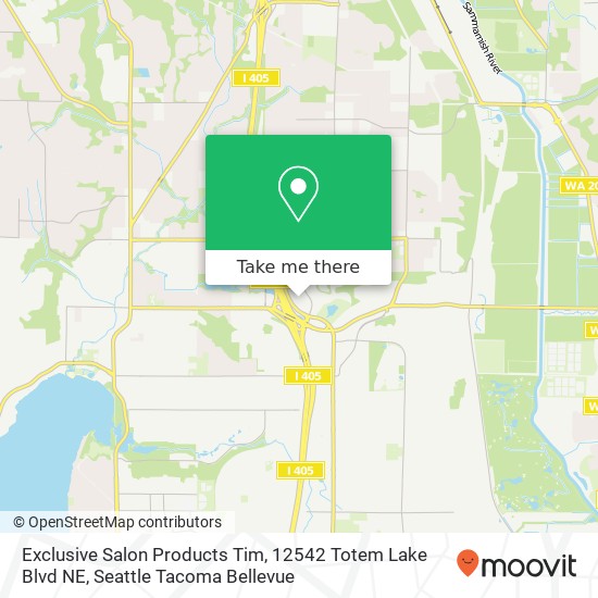 Mapa de Exclusive Salon Products Tim, 12542 Totem Lake Blvd NE