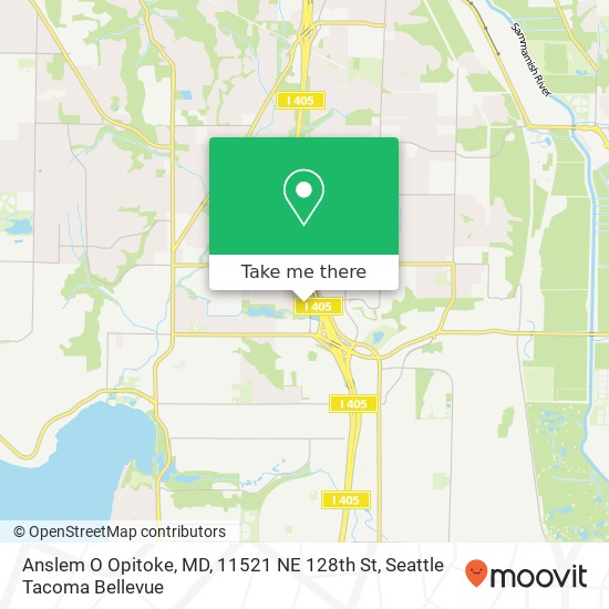 Mapa de Anslem O Opitoke, MD, 11521 NE 128th St