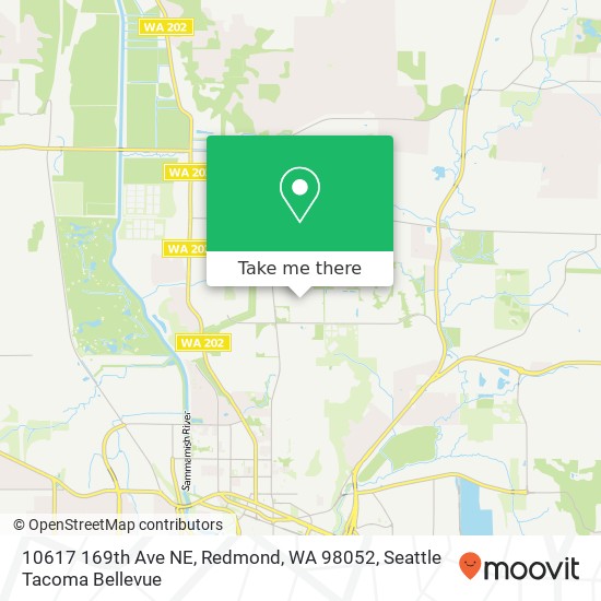 Mapa de 10617 169th Ave NE, Redmond, WA 98052