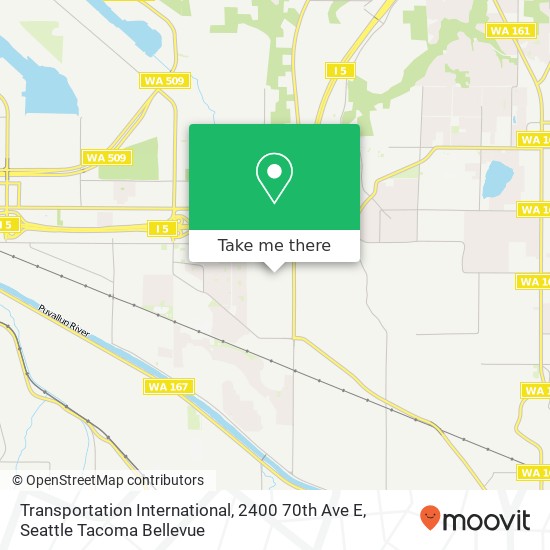 Mapa de Transportation International, 2400 70th Ave E