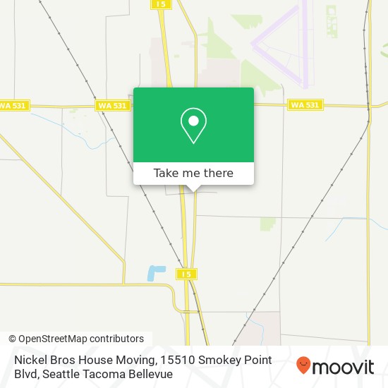 Nickel Bros House Moving, 15510 Smokey Point Blvd map