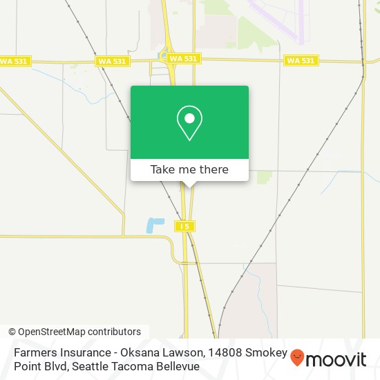 Farmers Insurance - Oksana Lawson, 14808 Smokey Point Blvd map