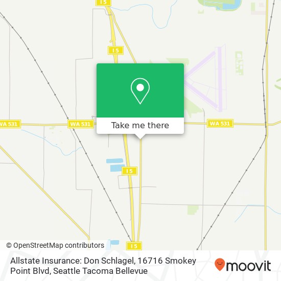 Mapa de Allstate Insurance: Don Schlagel, 16716 Smokey Point Blvd