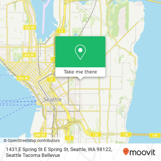 Mapa de 1431,E Spring St E Spring St, Seattle, WA 98122