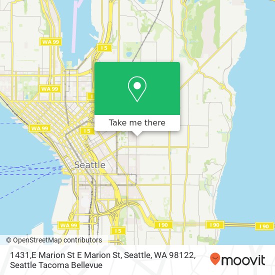 Mapa de 1431,E Marion St E Marion St, Seattle, WA 98122