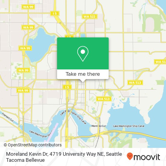 Moreland Kevin Dr, 4719 University Way NE map