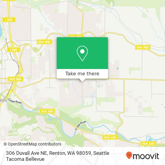 Mapa de 306 Duvall Ave NE, Renton, WA 98059