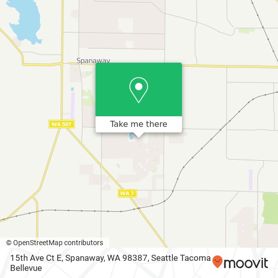 15th Ave Ct E, Spanaway, WA 98387 map