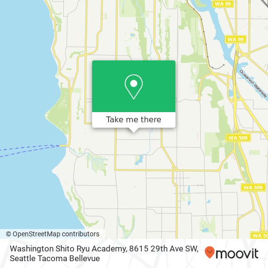 Washington Shito Ryu Academy, 8615 29th Ave SW map