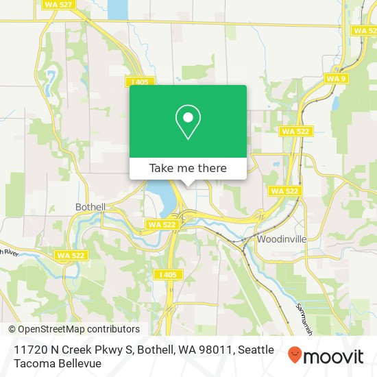 Mapa de 11720 N Creek Pkwy S, Bothell, WA 98011