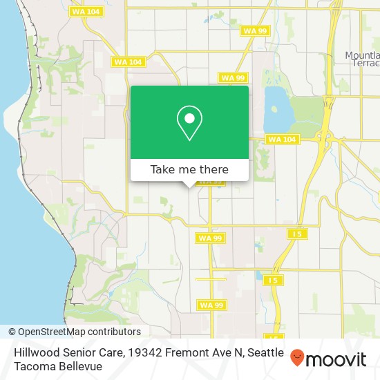 Hillwood Senior Care, 19342 Fremont Ave N map