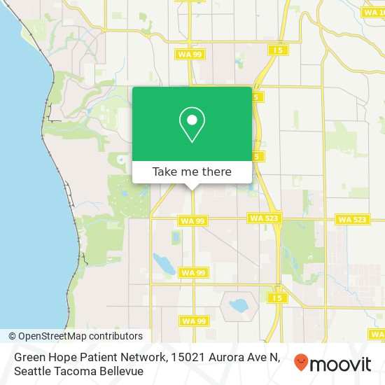 Mapa de Green Hope Patient Network, 15021 Aurora Ave N