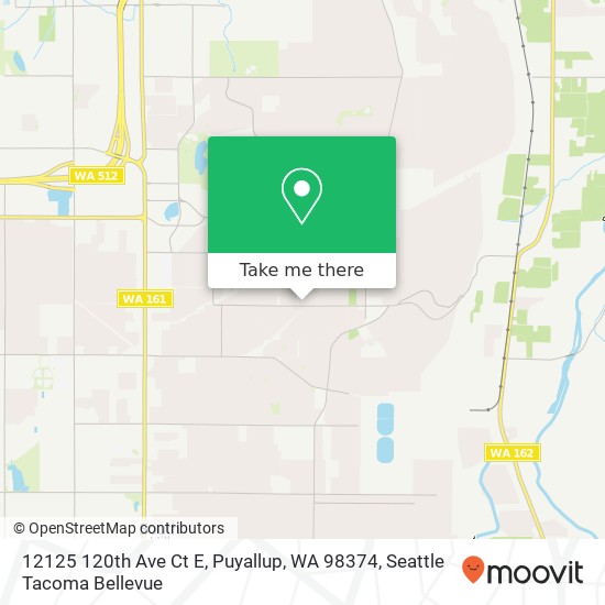 Mapa de 12125 120th Ave Ct E, Puyallup, WA 98374