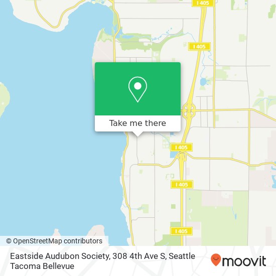 Mapa de Eastside Audubon Society, 308 4th Ave S