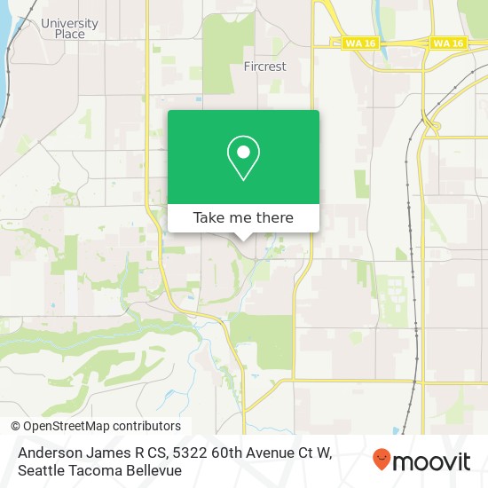 Anderson James R CS, 5322 60th Avenue Ct W map