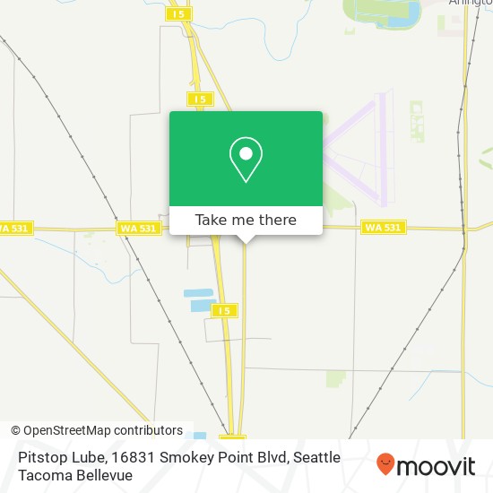 Pitstop Lube, 16831 Smokey Point Blvd map