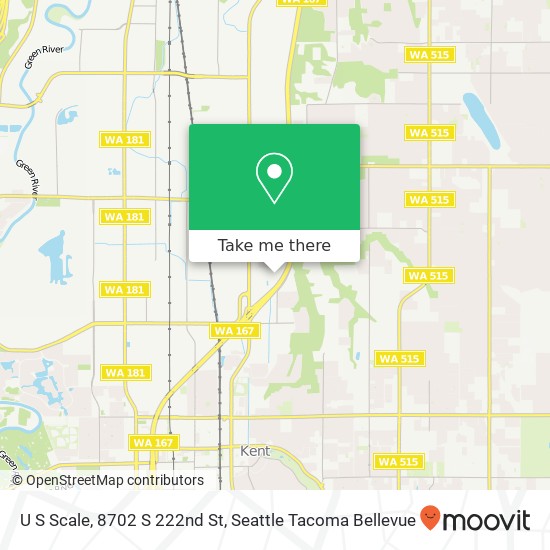 U S Scale, 8702 S 222nd St map