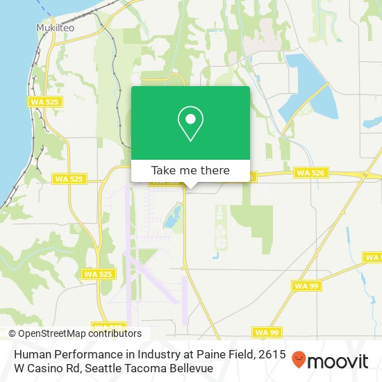 Mapa de Human Performance in Industry at Paine Field, 2615 W Casino Rd