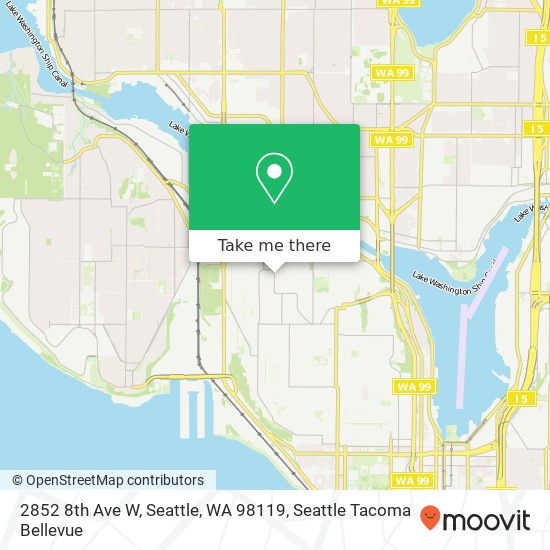 Mapa de 2852 8th Ave W, Seattle, WA 98119
