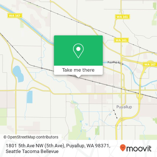 Mapa de 1801 5th Ave NW (5th Ave), Puyallup, WA 98371