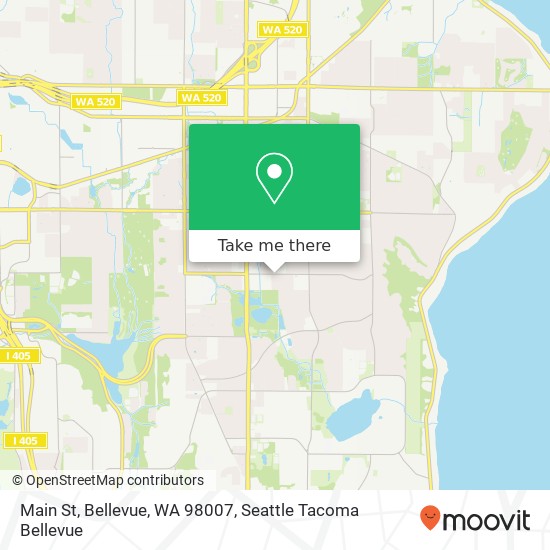 Mapa de Main St, Bellevue, WA 98007