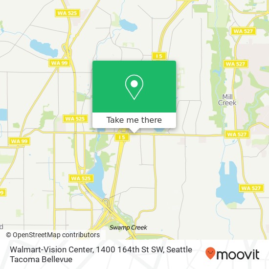 Walmart-Vision Center, 1400 164th St SW map