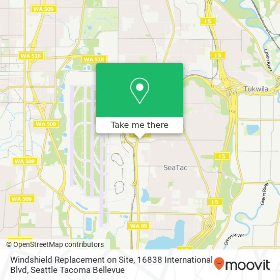 Windshield Replacement on Site, 16838 International Blvd map