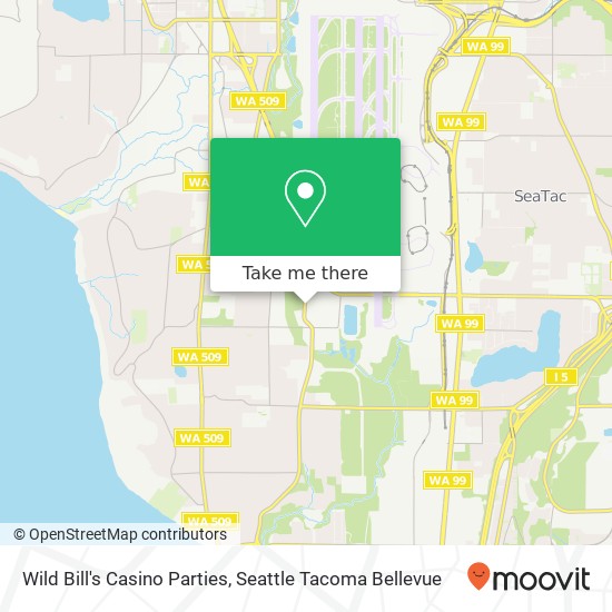 Wild Bill's Casino Parties map