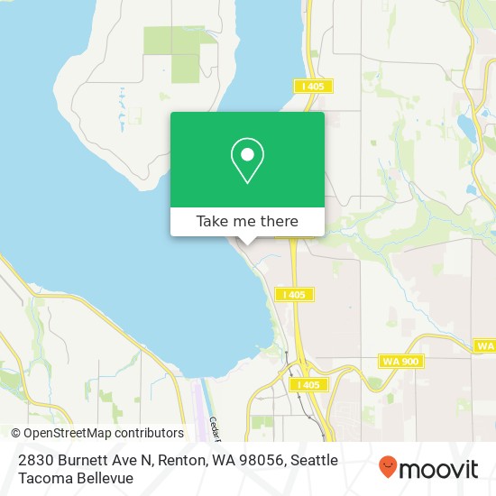 Mapa de 2830 Burnett Ave N, Renton, WA 98056